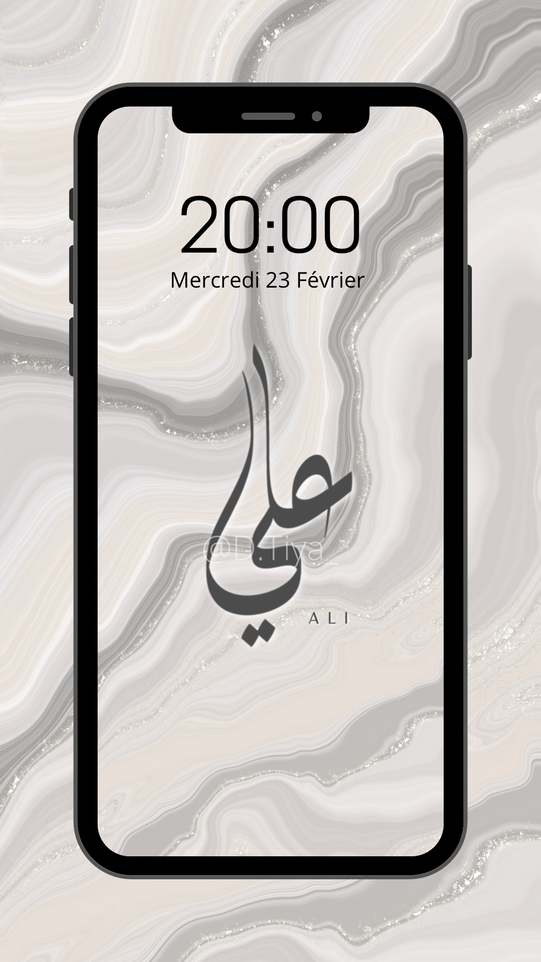 Fond d’écran Calligraphie fond Marbré 1 prénoms