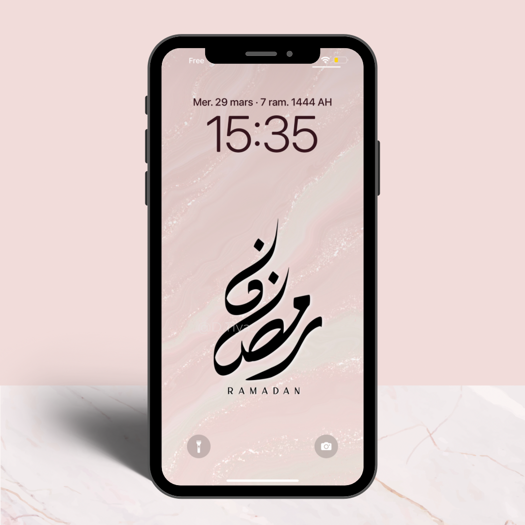 Fond d’écran Ramadan effet marbré