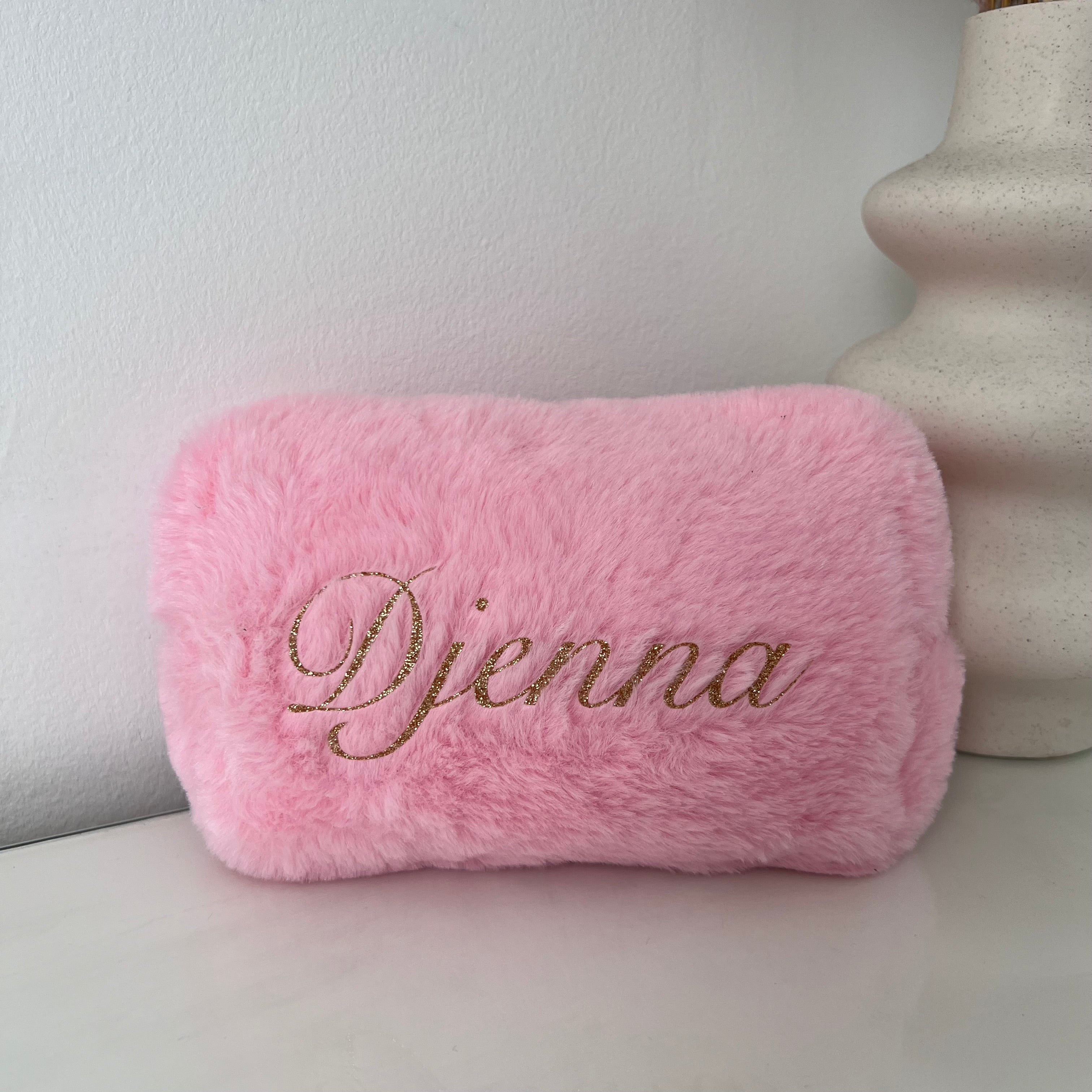 Trousse de beauté peluche personnalisé avec prénom