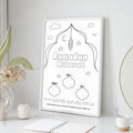 Affiche Calendrier Ramadan en Coloriage pour enfants