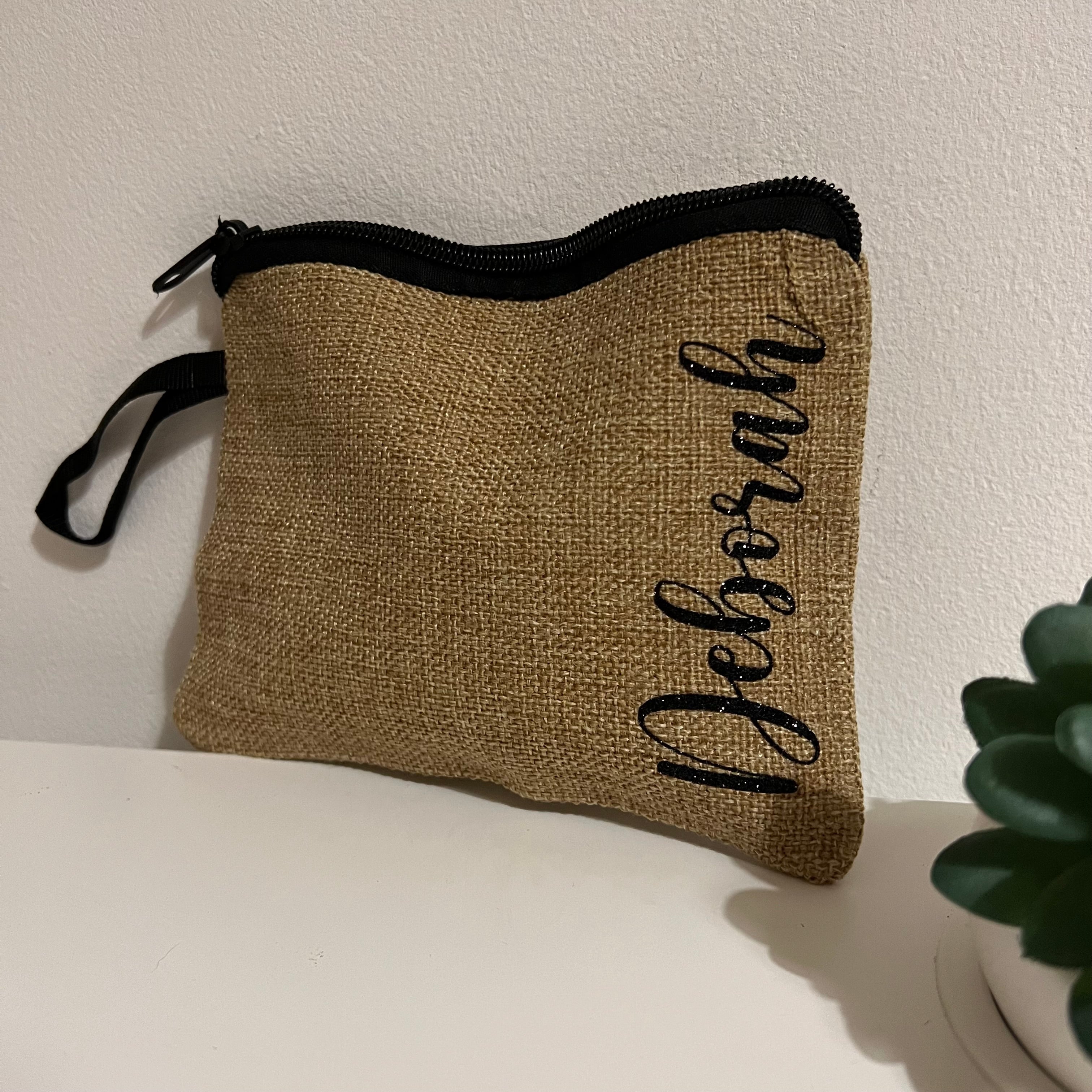 Pochette en Toile Personnalisée avec Prénom sur le coter