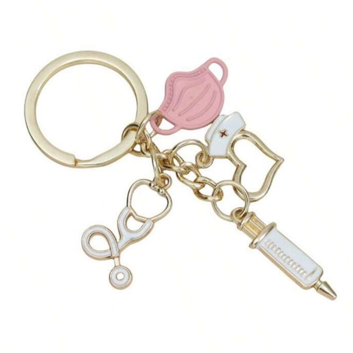 Porte-Clés Infirmière Doré