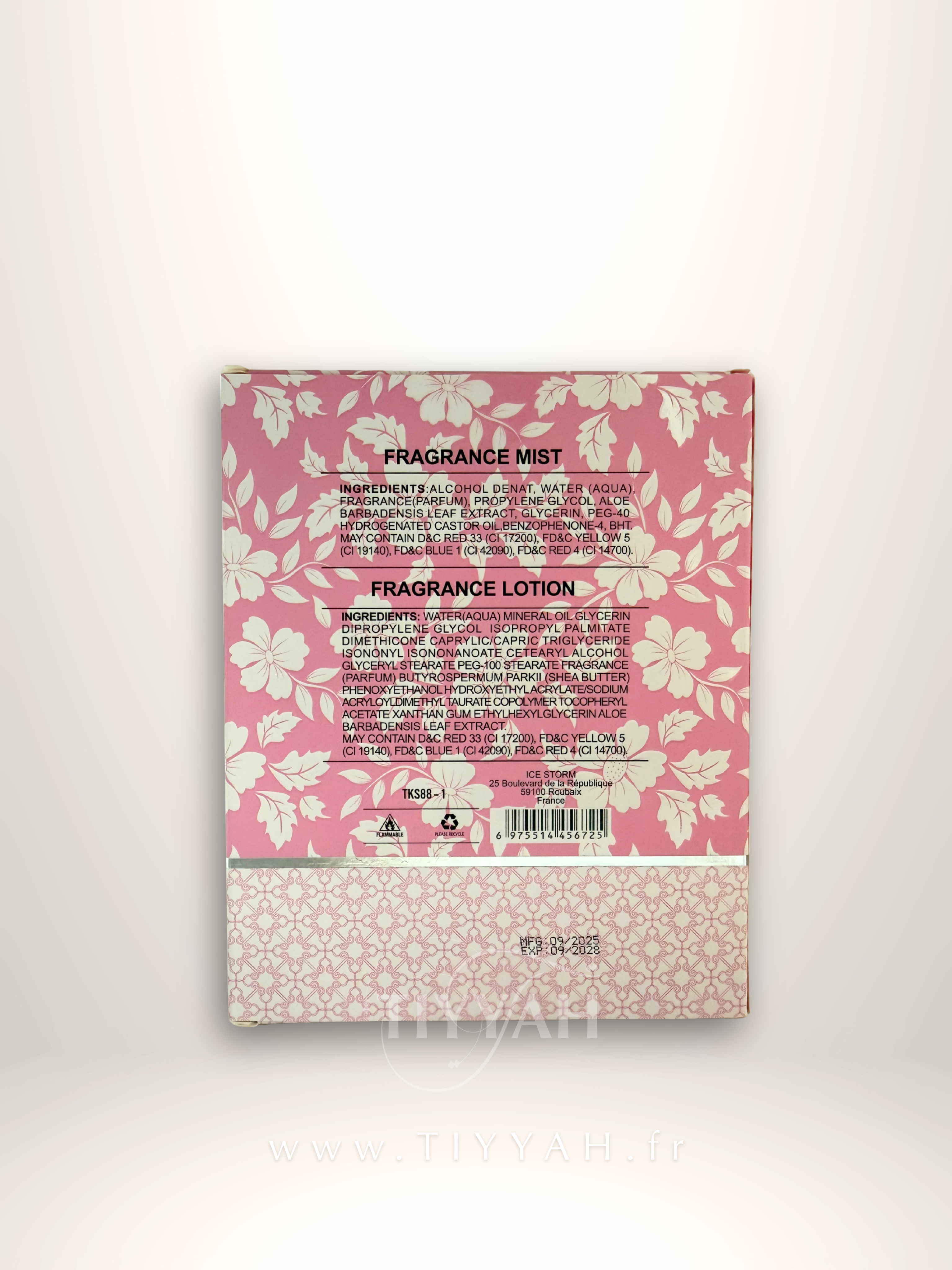 Coffret Yara Rose – Eau de Parfum & Lotion Corps Florale & Gourmande (80 ml + 75 ml)