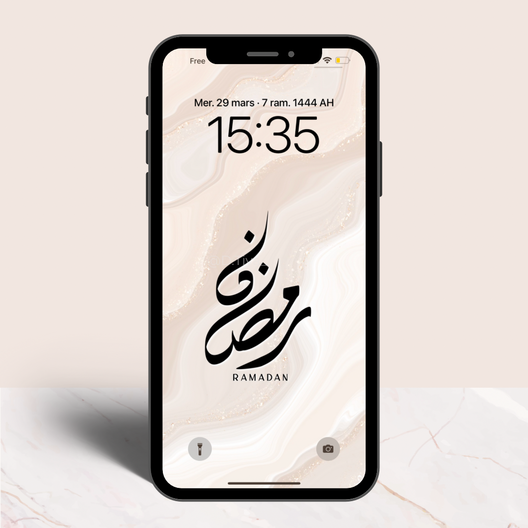 Fond d’écran Ramadan effet marbré